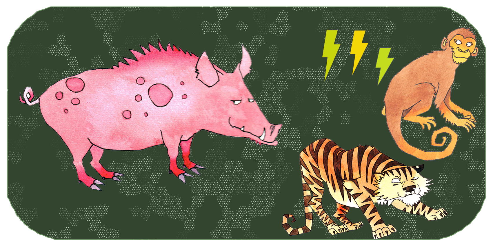 Chinesische Tierkreiszeichen | 3 Jahre Entfernung | Schwein